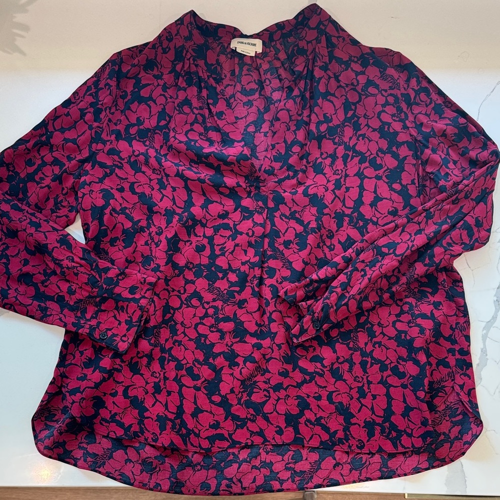 Zadig & Voltaire Floral Blouse NWOT